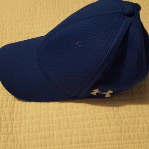 Under Armour  Fitted Baseball Hat, Royal Blue w/White, Size M/L